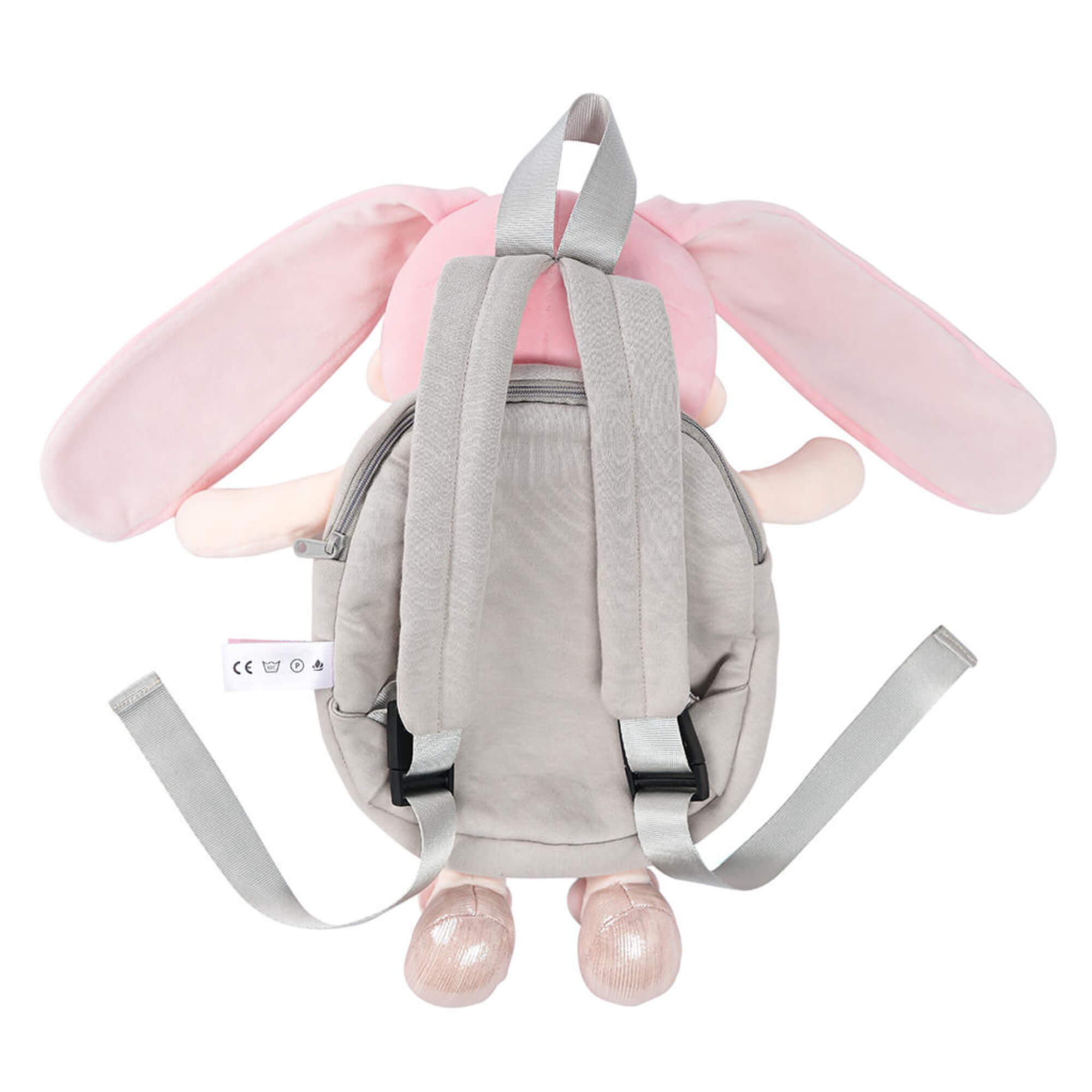 Dreambaby toddler backpack plush soft rabbit backpack beige and pink